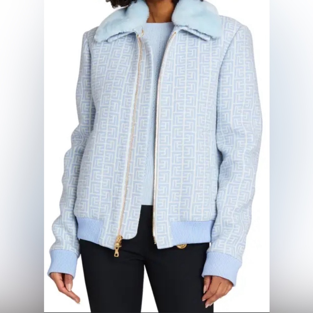 Balmain Virgin Wool Monogram Jacket - image 5